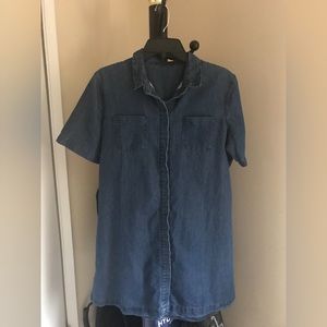Dark Wash Denim Shirtdress